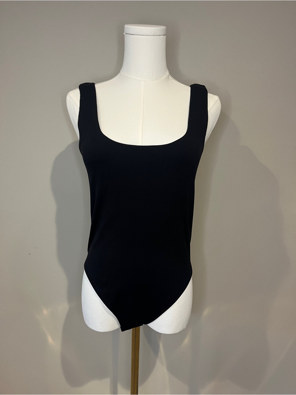 Classic Black Square Neck Bodysuit